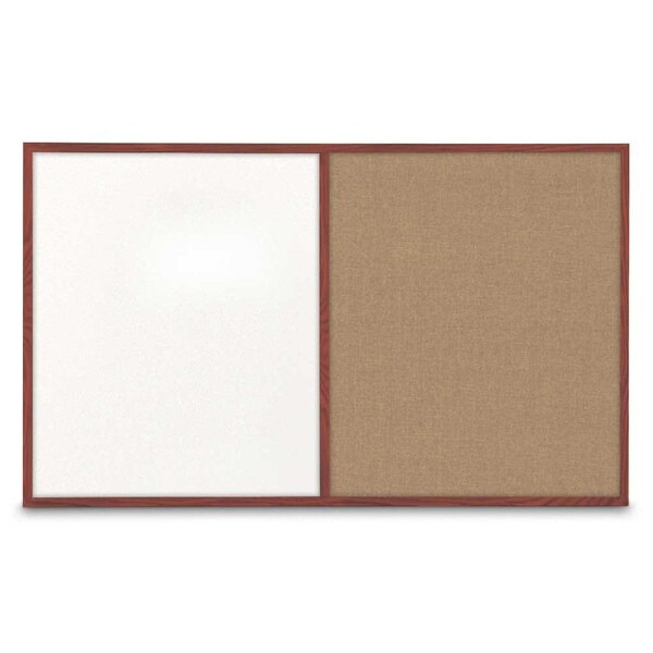 Enclosed Corkboard, 1 Door, 18"x24", 4" Fra, UV3400-SATIN-FORBO